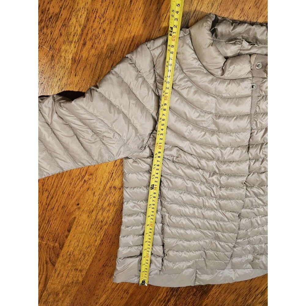 ATHLETA Jacket Womens Packable Goose Down Downkind Lightweight Puffer Small Grey - Picture 4 of 9